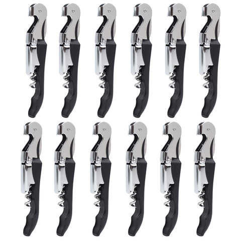 RECUTMS sacacorchos 12 unidades, pack ideal para bares y fiestas, abre botellas con facilidad.