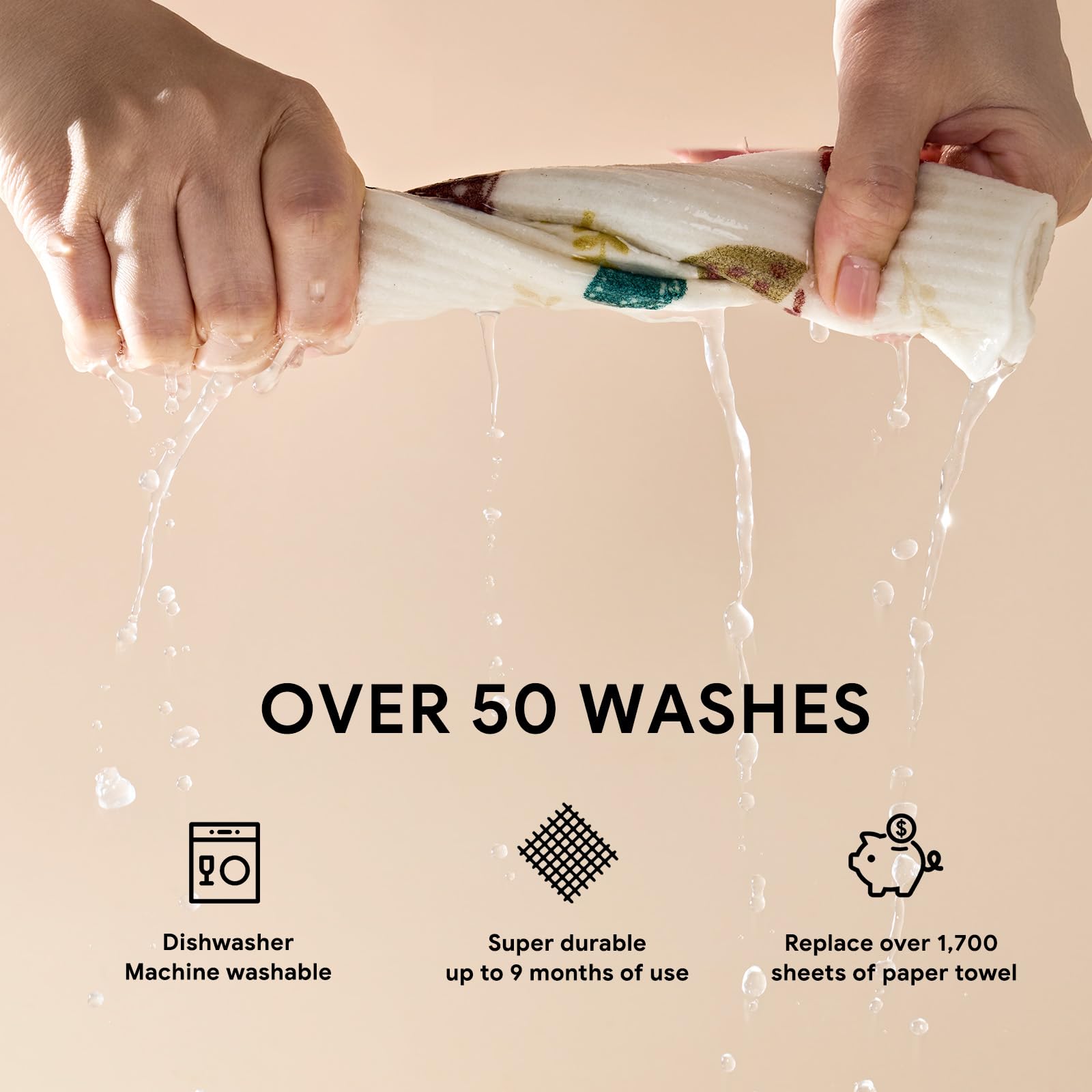 RECYCO paño con patrones únicos, diseño práctico para la cocina