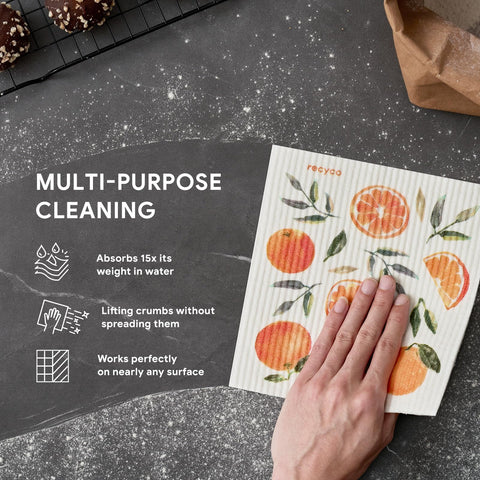 Toalla de cocina RECYCO secado rápido para superficies.