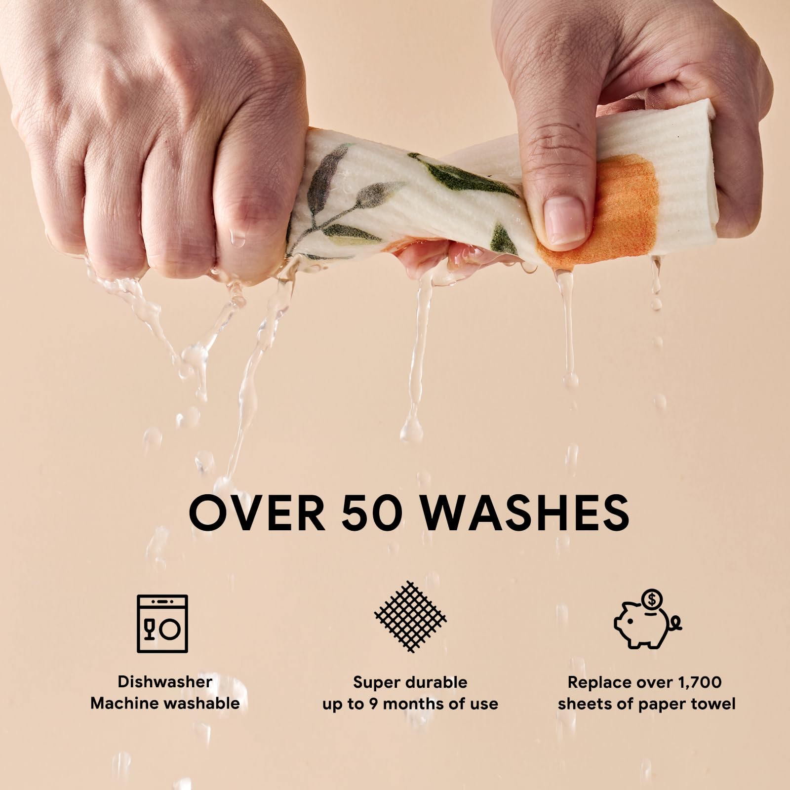 Toalla de cocina RECYCO multiuso para derrames y vajilla.