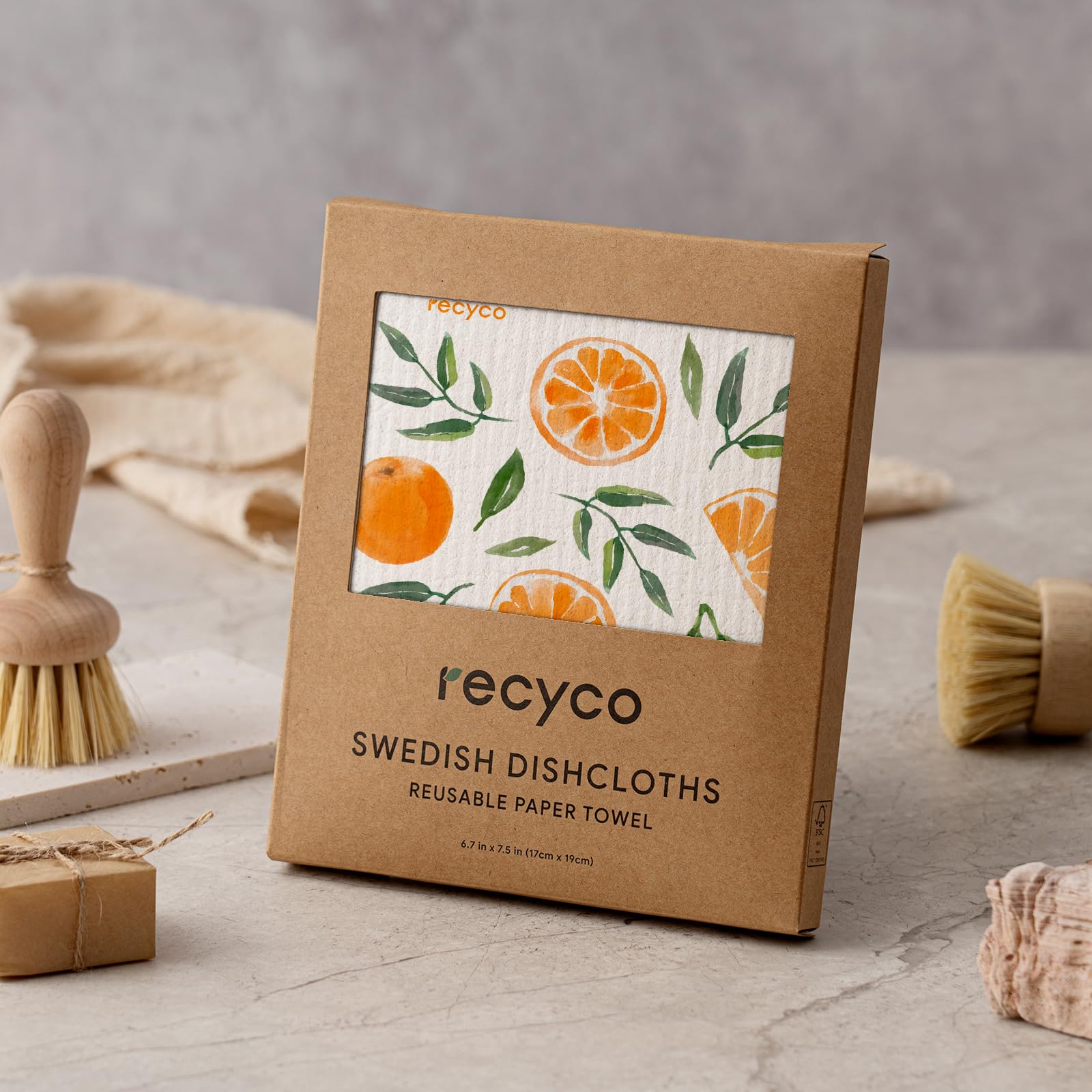 Toalla de cocina RECYCO pack de 5 piezas para uso diario.