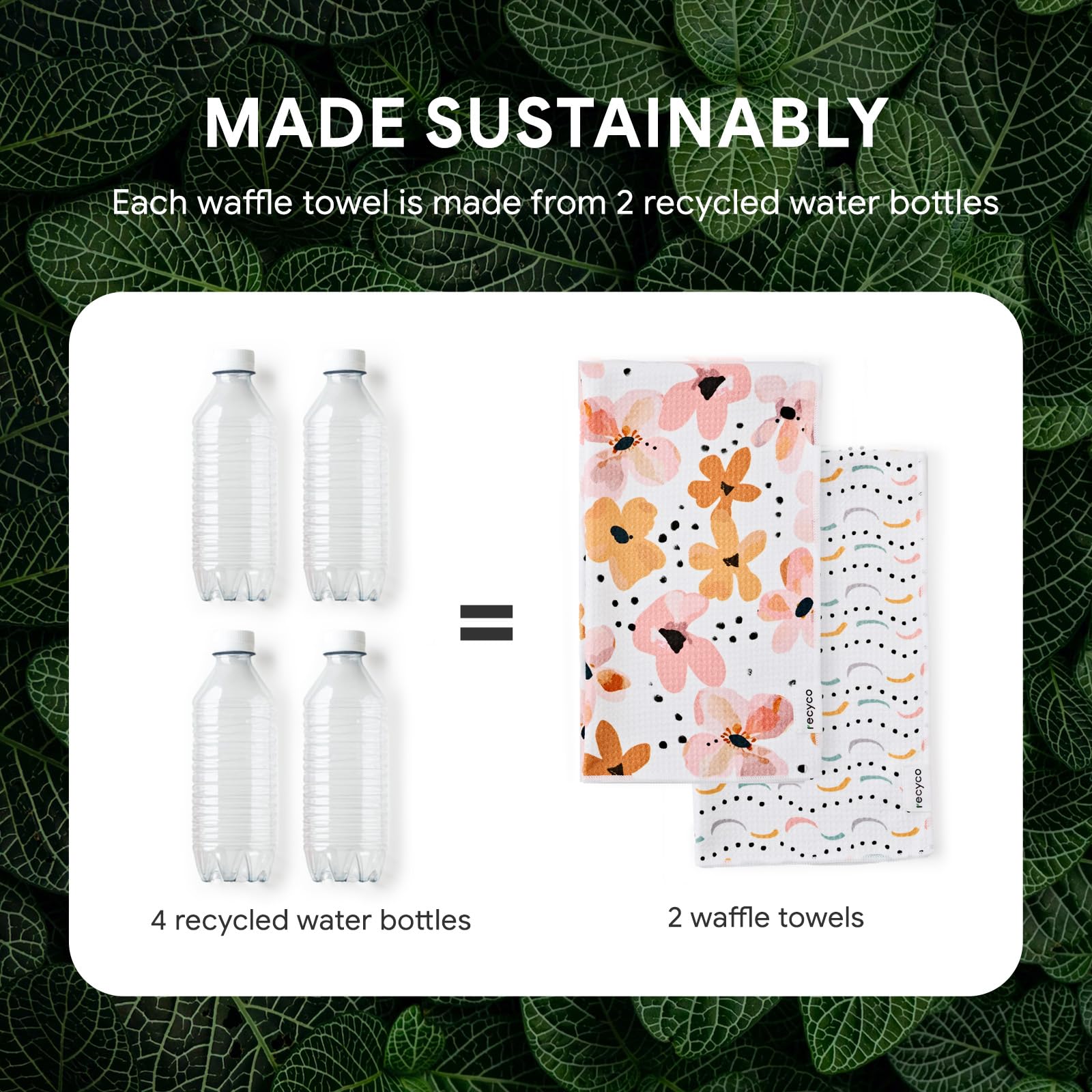 RECYCO Waffle Blossom Breeze: bucle de colgar para un almacenamiento práctico.