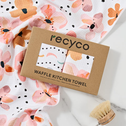 RECYCO Waffle Blossom Breeze: hecho con plástico reciclado para una cocina más sostenible.