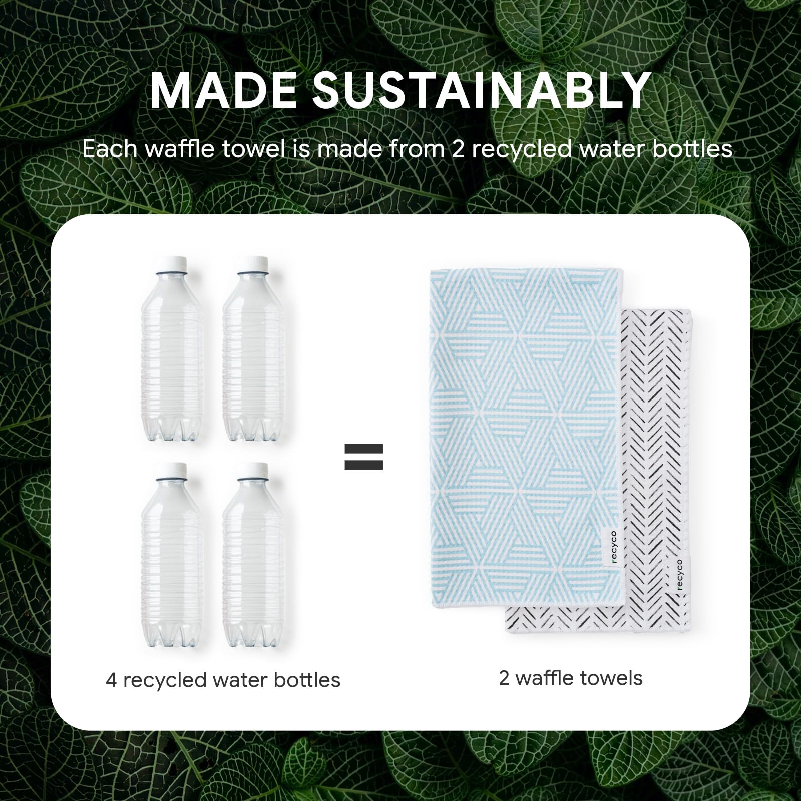 RECYCO toallas, diseño patrón laberinto moderno, añaden estilo a la cocina.