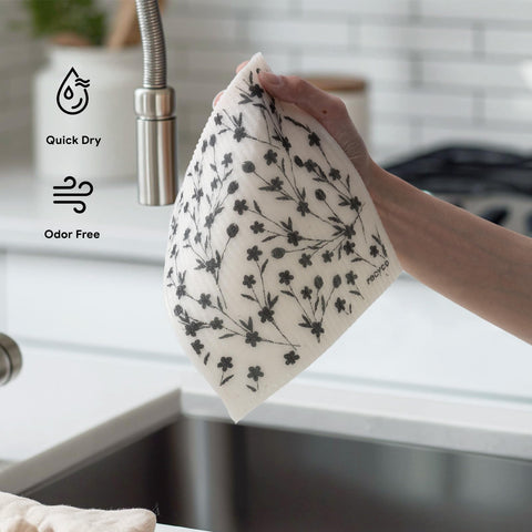 RECYCO toallita de cocina, diseño geométrico ideal para cristales.