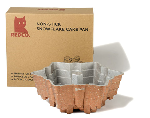 Red Co. molde 9,5 pulgadas para pasteles con forma de copo y acabado cobre
