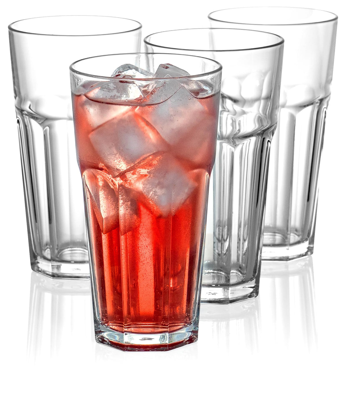 Conjunto Red Co. de vasos altos de cristal 22oz para todo tipo de bebidas.