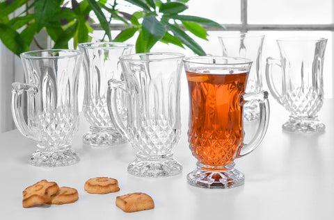 Red Co. taza de vidrio clara, capacidad de 4.5 oz para dosis moderadas.