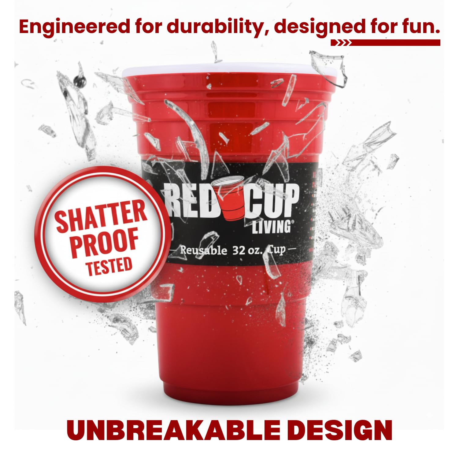 Diseno icónico en rojo de Red Cup Living para fiestas con nostalgia