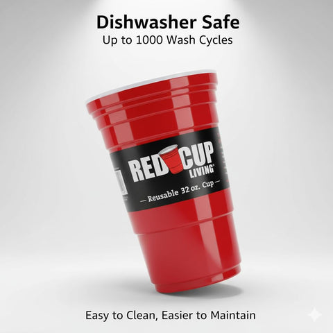Uso al aire libre con Red Cup Living, perfecto para fiestas y eventos
