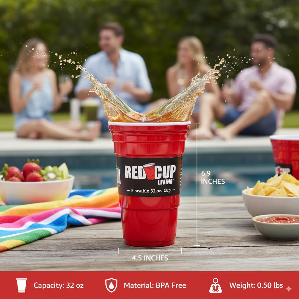 Vaso reutilizable Red Cup Living ideal para café y bebidas frías