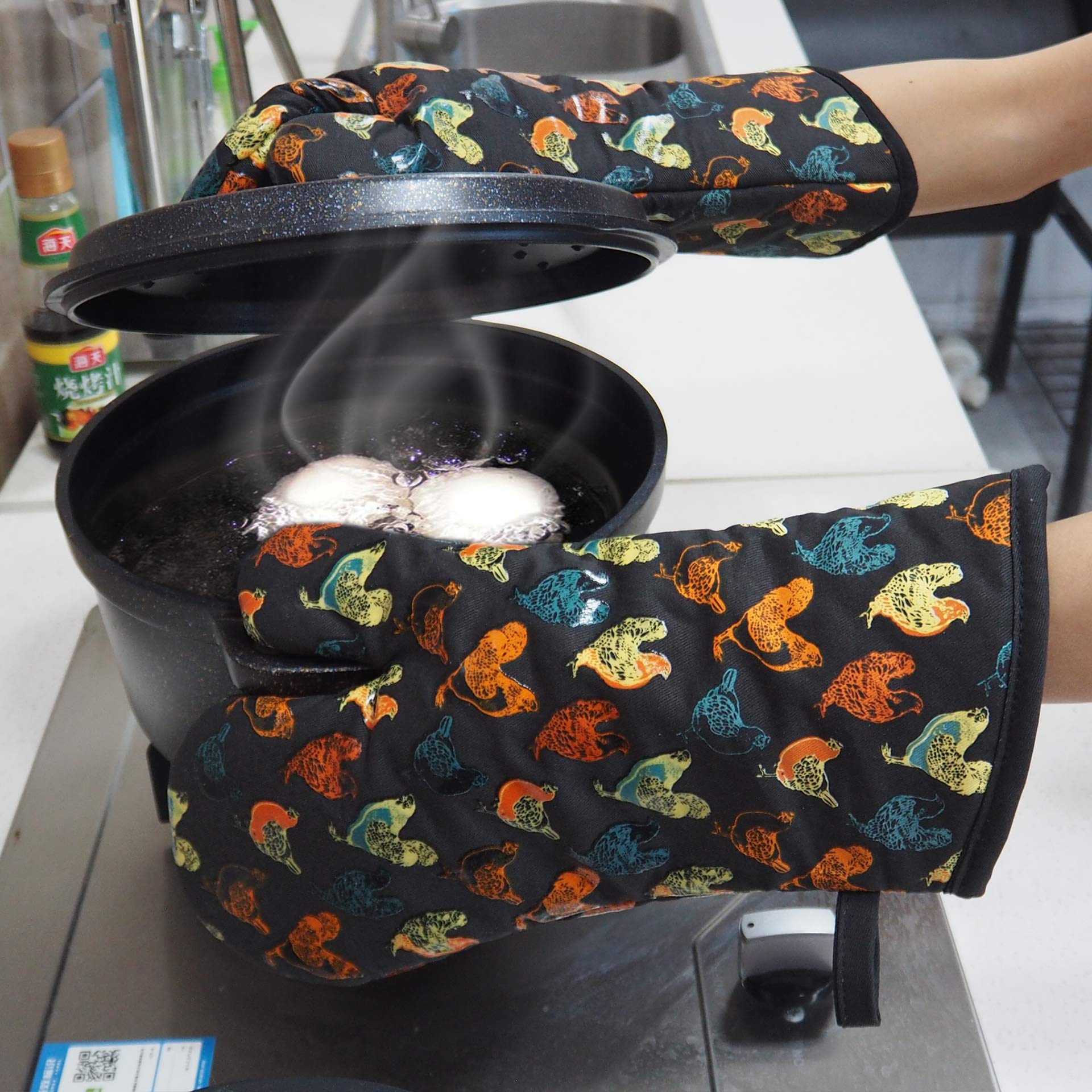 RED LMLDETA guantes lavables a máquina frente: limpieza rápida tras cocinar