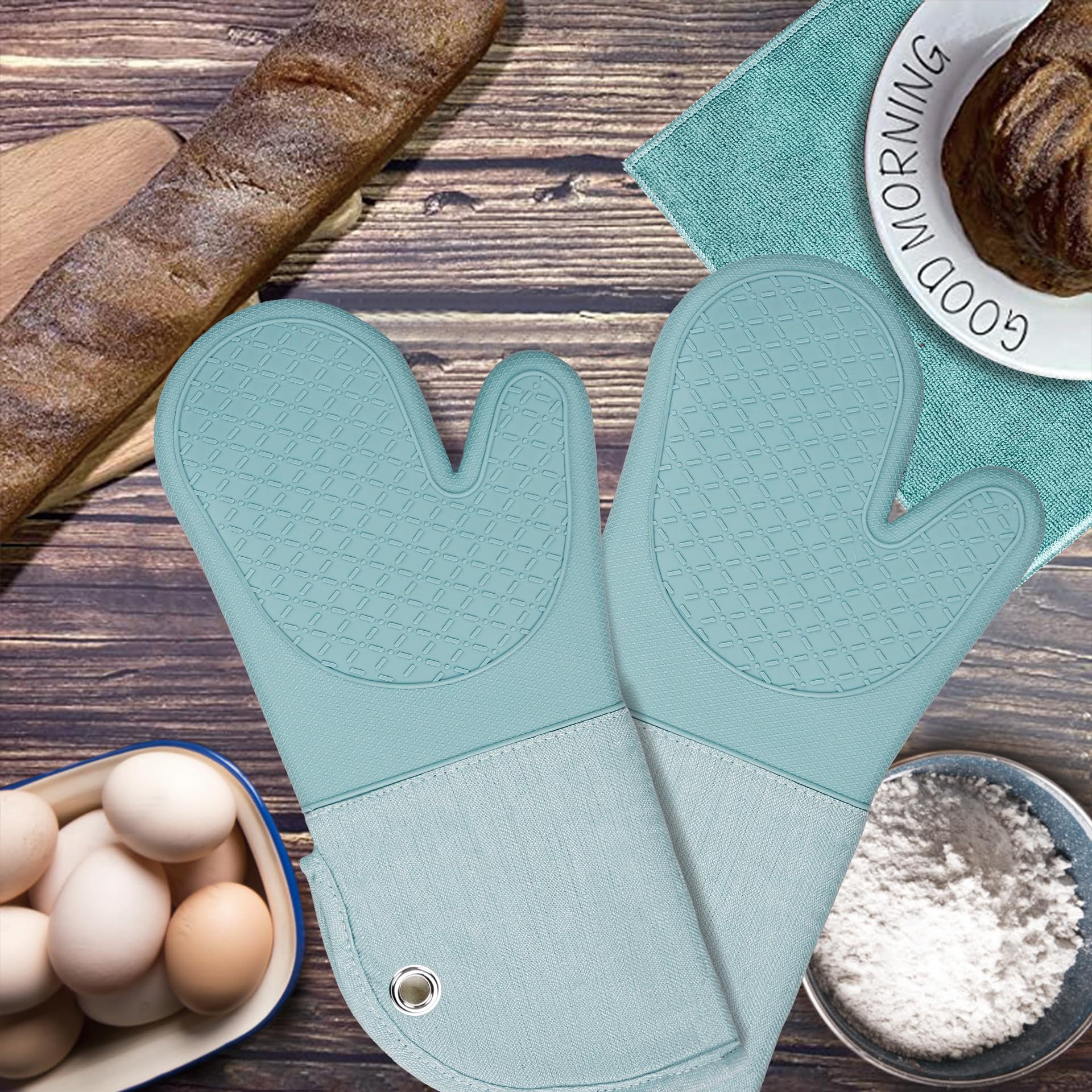 Guantes resistentes al calor con protección hasta 500 grados de RED LMLDETA.