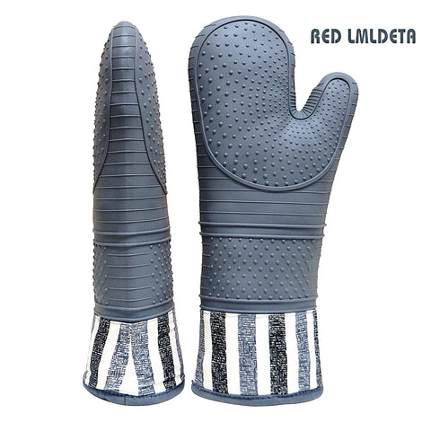 Guante RED LMLDETA largo de 7-5x15 pulgadas para barbacoas y horneados.