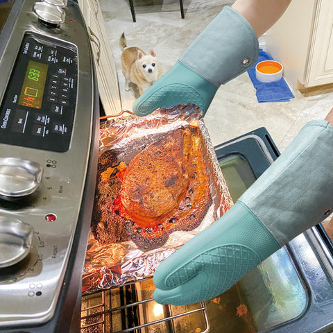 Guantes lavables a máquina RED LMLDETA para limpieza fácil.