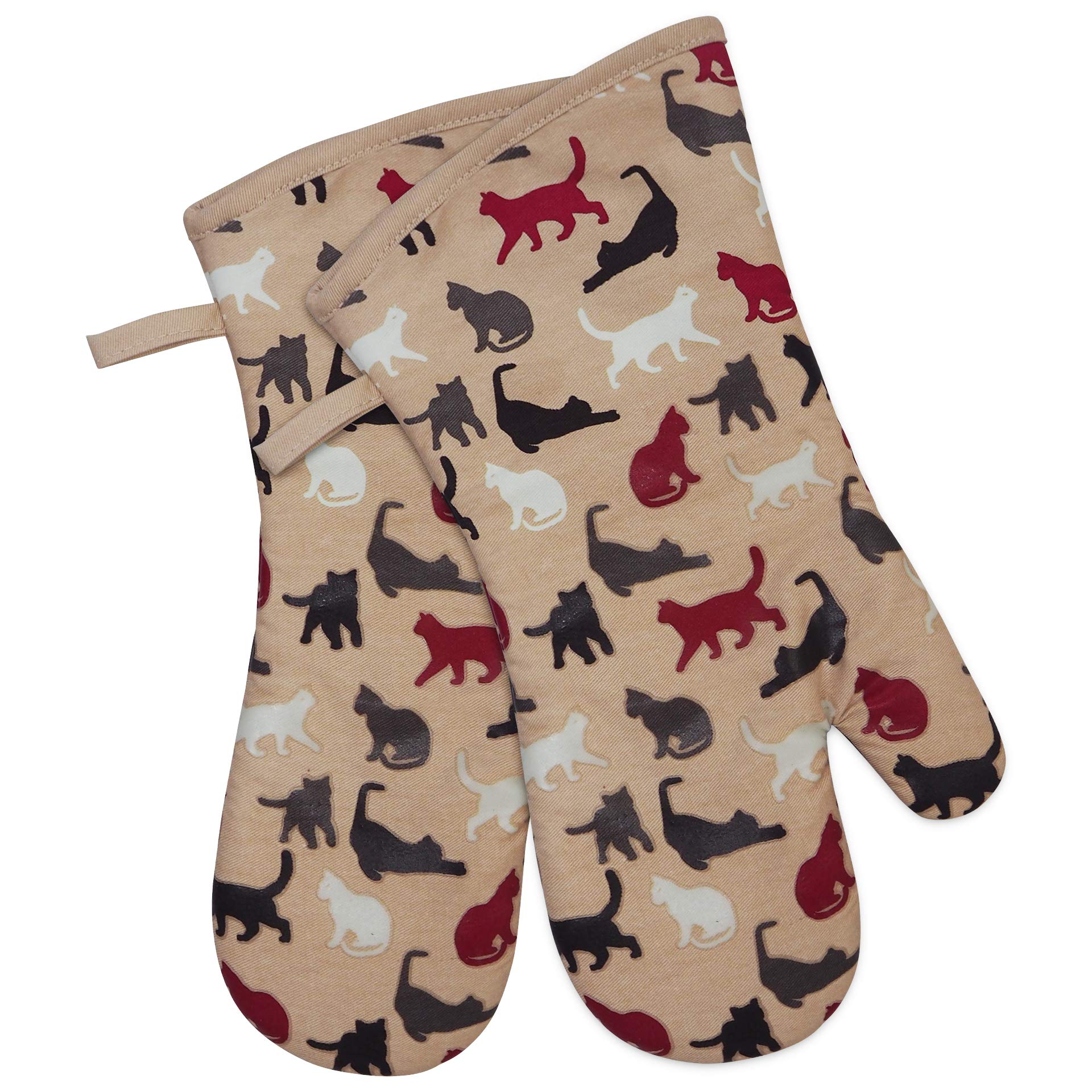 Guante RED LMLDETA con diseño de gato y silicona, agarre seguro para cocinar