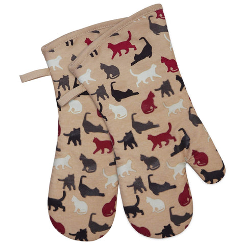Guante RED LMLDETA con diseño de gato y silicona, agarre seguro para cocinar