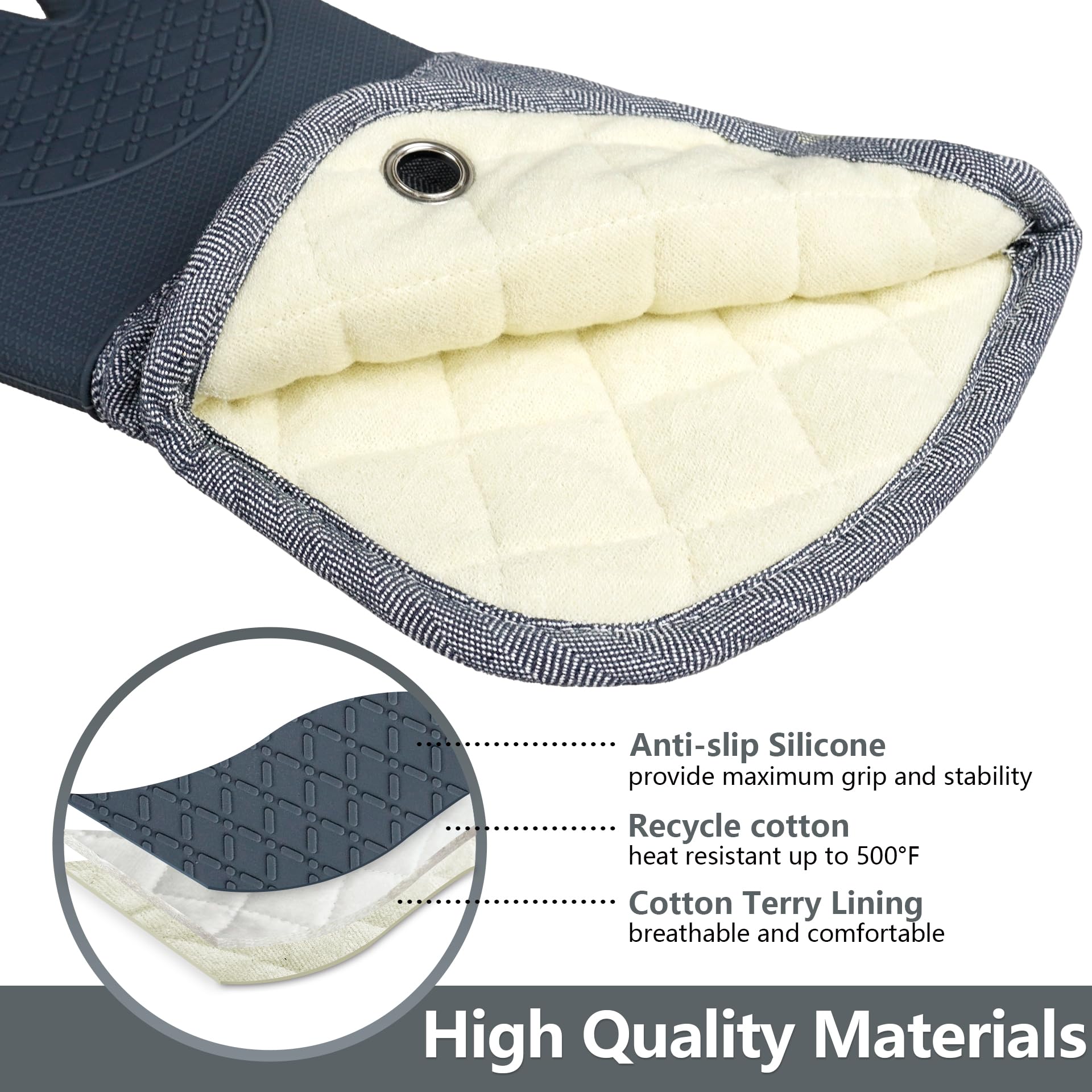Guantes RED LMLDETA para barbacoa, agarre antideslizante