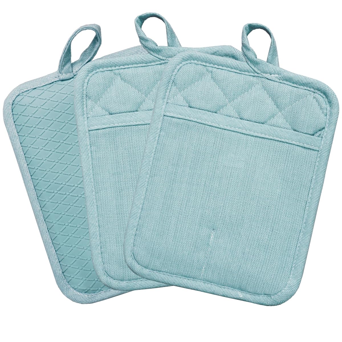 Manoplas RED LMLDETA de cocina rectangulares con agarre antideslizante para ollas calientes