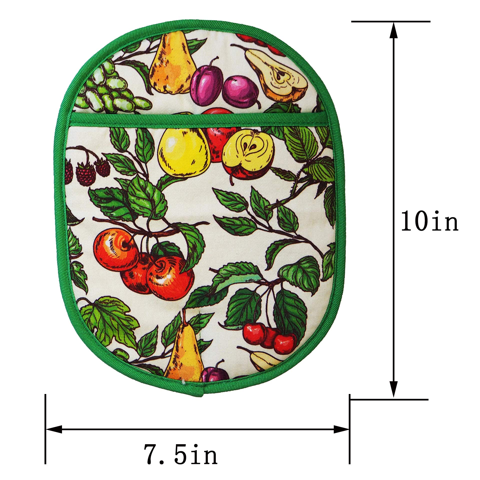 RED LMLDETA manoplas con forro de algodón fruta flor, confort y protección en la cocina.