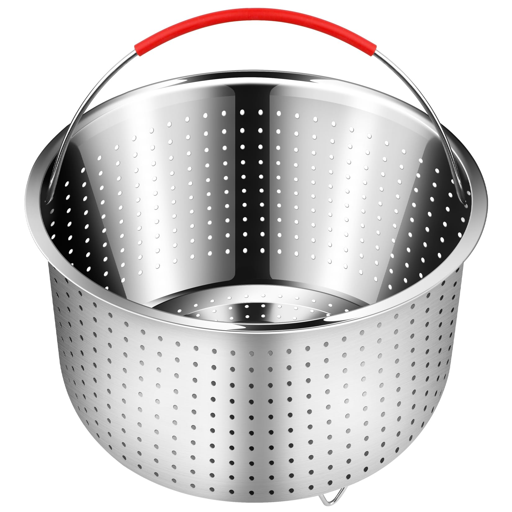 REDANT canasta malla dentro de olla, muestra compatibilidad con ollas de cocina.
