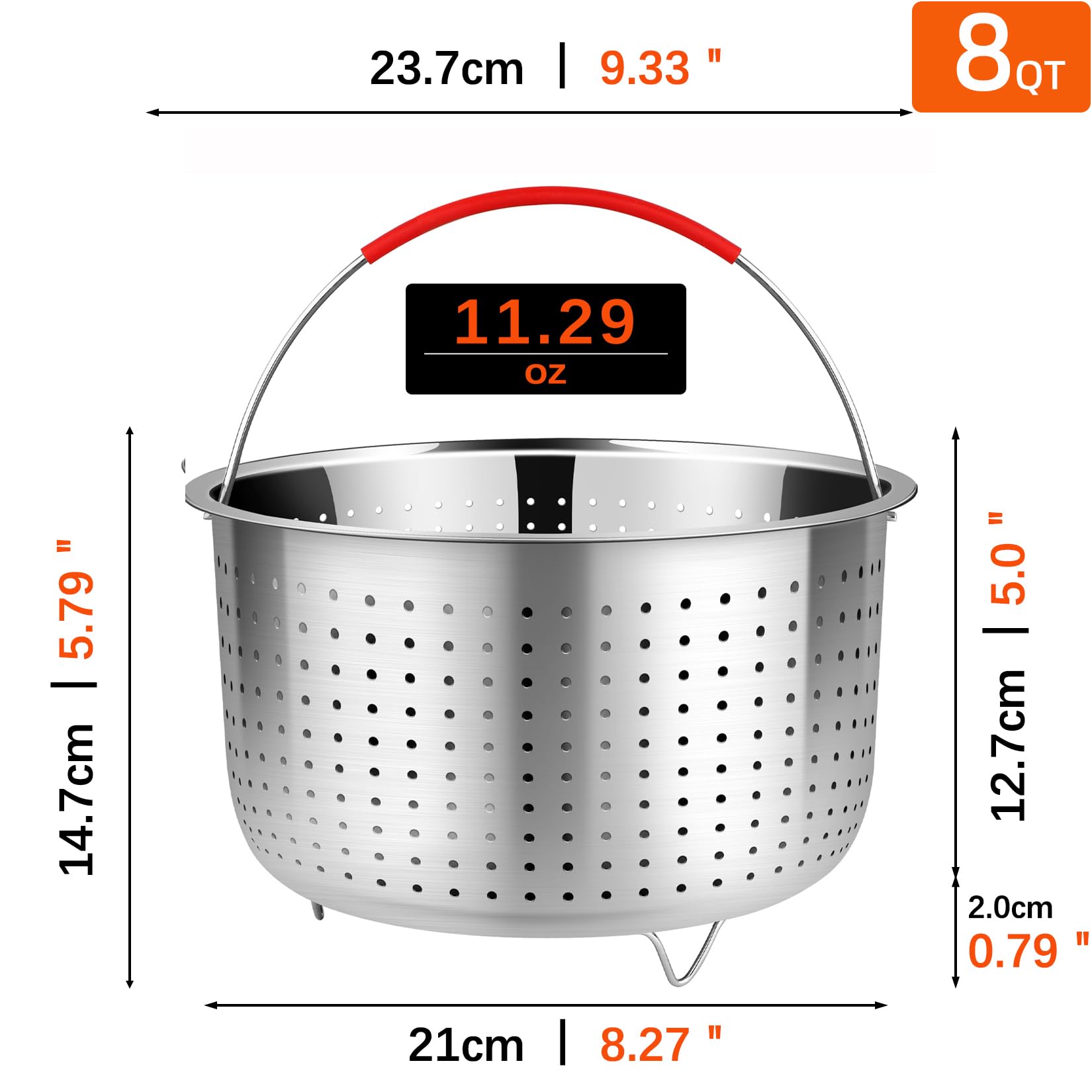 REDANT escurridor para olla 8qt, compatible con verduras y granos.