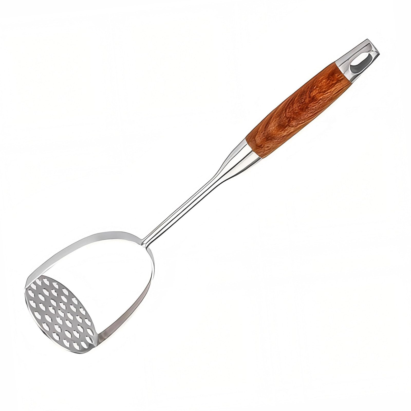 REDANT machacador de patatas de acero inoxidable con mango de madera para puré suave