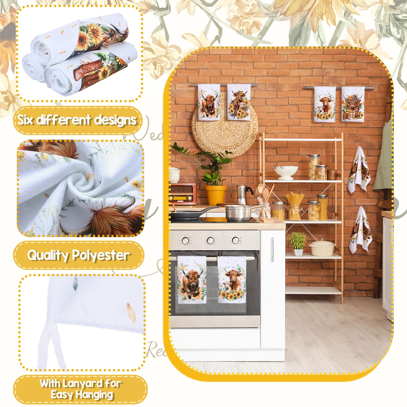 Redbaker toallas de cocina absorbentes de poliéster para secar superficies rápidamente.