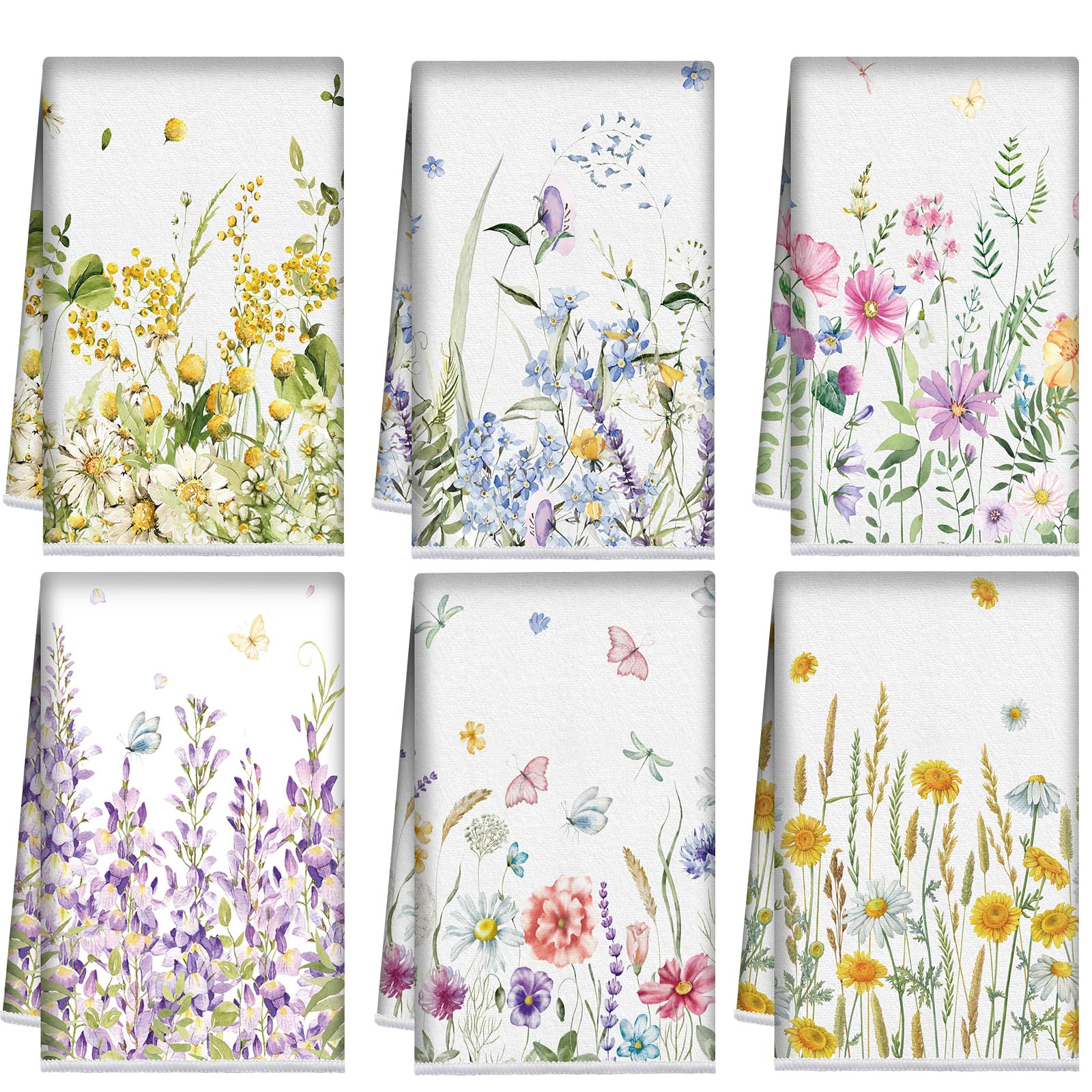 Toallas Redbaker con estampado floral silvestre, ideales para secado rápido y práctico