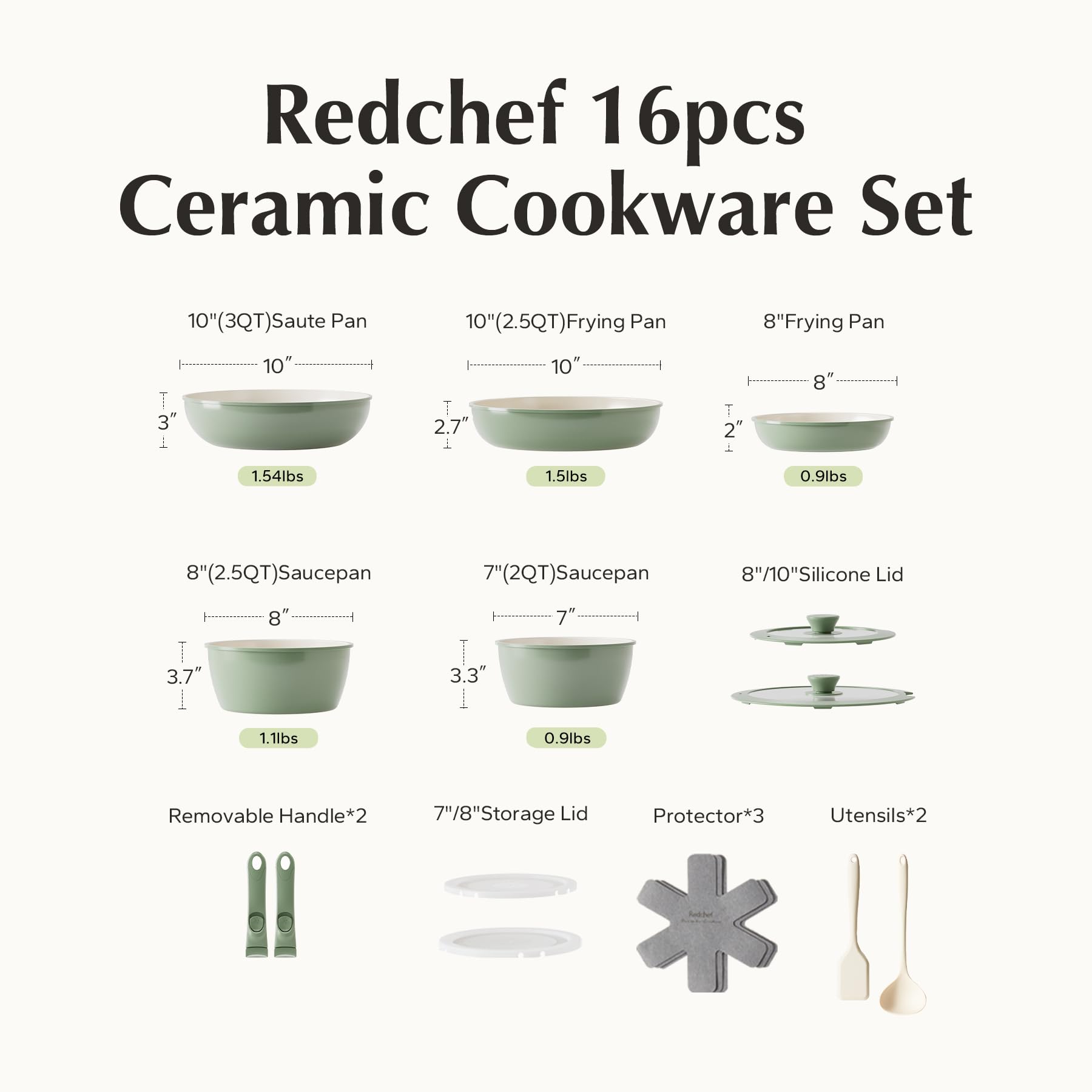Accesorios Redchef: utensilios y mangos desmontables para camping