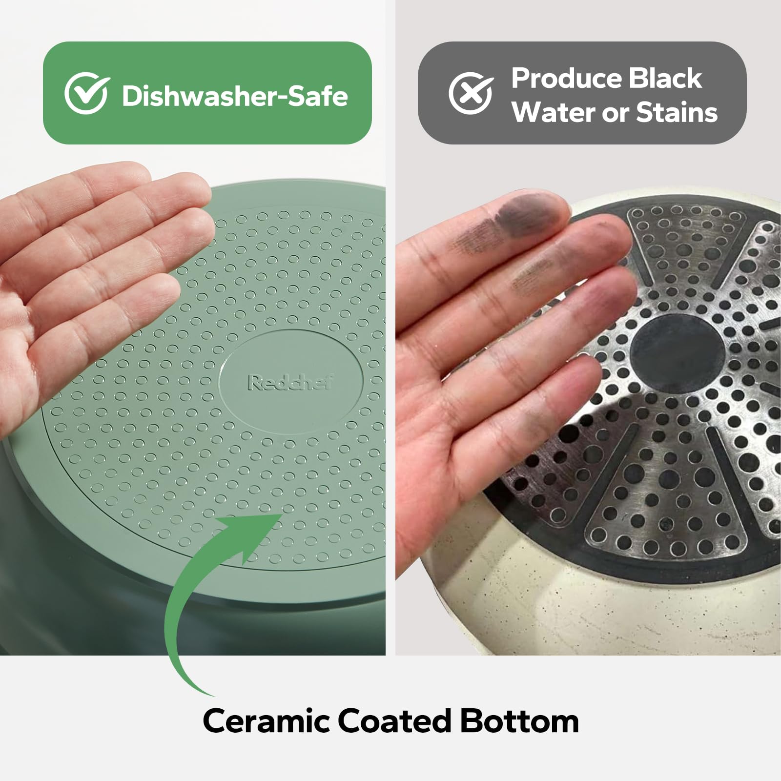 Redchef cazo cerámico 2-5 cuartos para cocción eficiente.