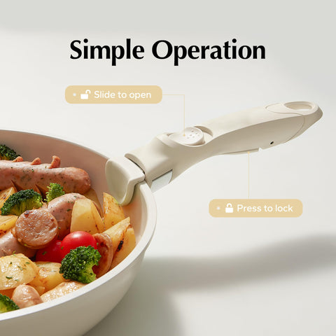 Redchef mango desmontable: uso seguro en horno para platos calientes.