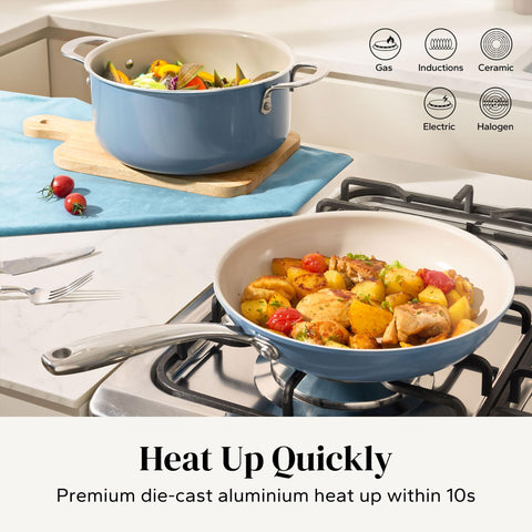 Redchef olla stock ceramico 5qt compatible con induccion