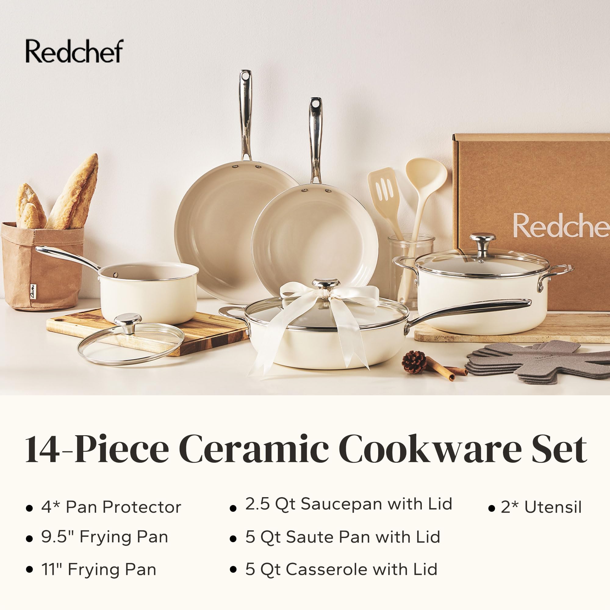 Protectores de ollas Redchef para almacenamiento y cuidado