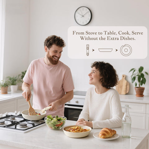 Redchef sartén de 8 pulgadas cerámica antiadherente para comidas rápidas