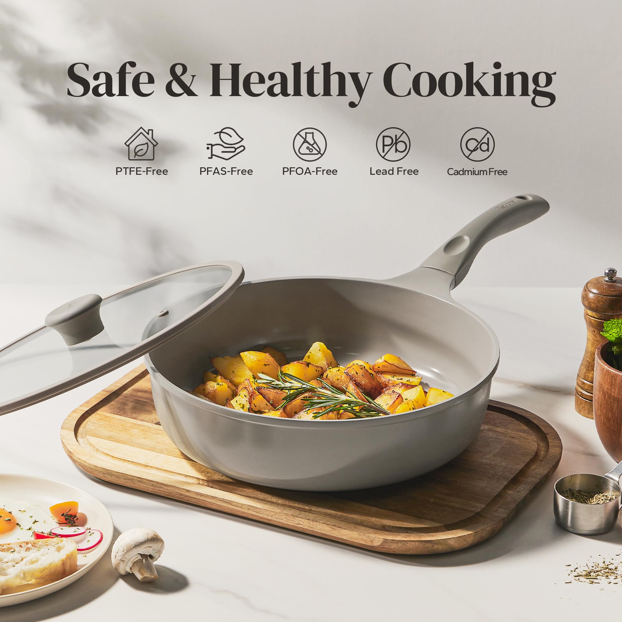 Redchef sartén con tapa de vidrio para vigilar cocción sin perder calor