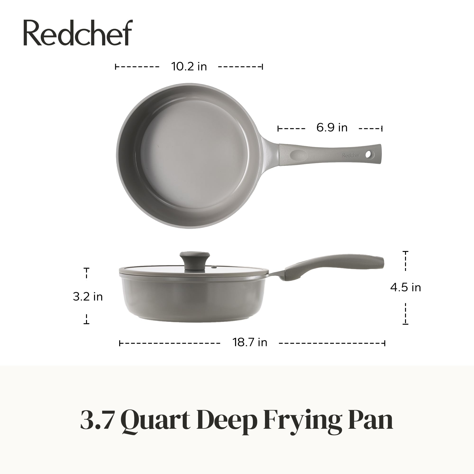 Redchef sartén profunda de veinticinco centímetros facilita cocinar para la familia