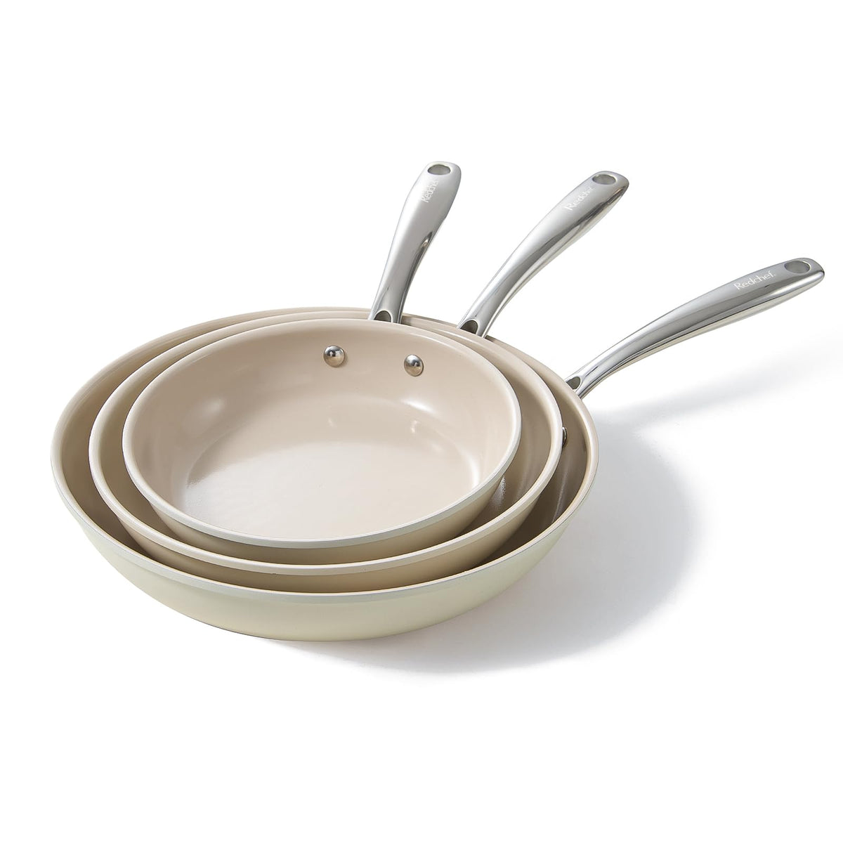 Redchef sarten cerámica 8 pulgadas, antiadherente para cocinar con menos aceite.