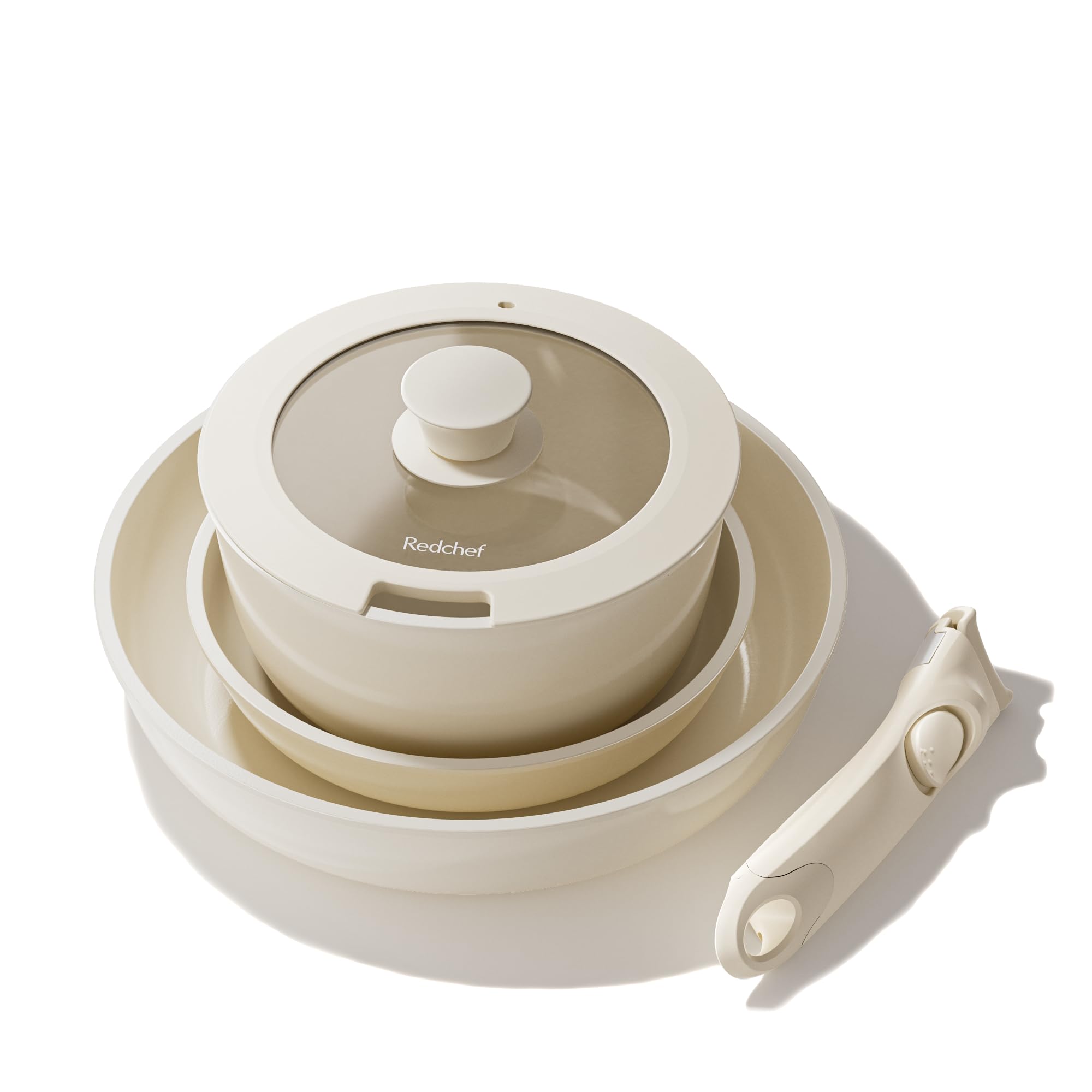 Redchef set cazuelas sartenes cerámica antiadherente para cocinar con menos aceite