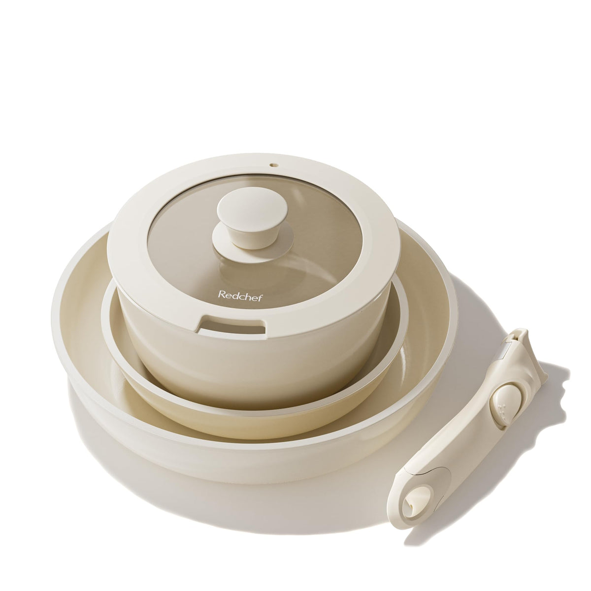 Redchef set cazuelas sartenes cerámica antiadherente para cocinar con menos aceite