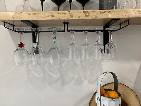 RedDreamer sistema de 4 portacopas bajo mueble negro mejora la organización