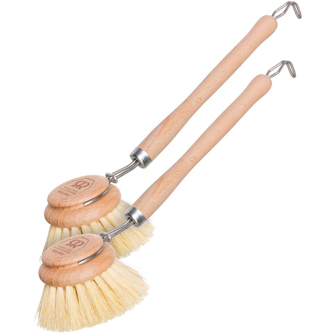 Redecker cepillo Tampico de 2 pulgadas con mango de haya para limpieza profunda