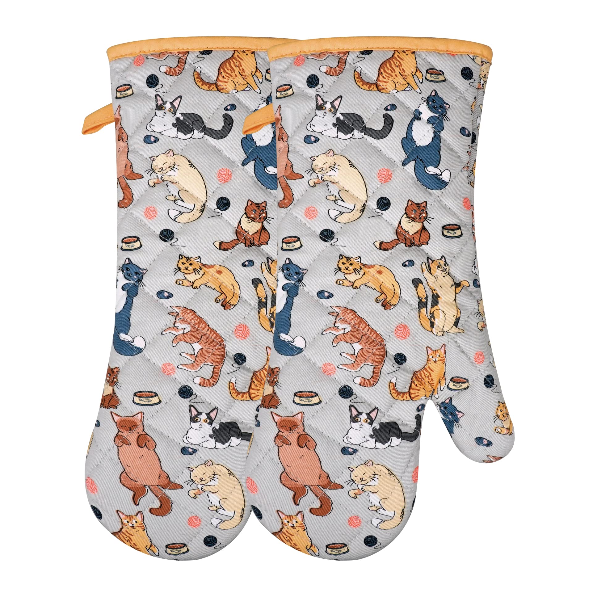 Manoplas RED LMLDETA con diseño gato para protección cálida en la cocina