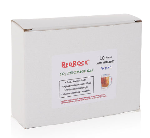 Cartuchos RedRock 16 g sin rosca, compatibles con dispensadores y sifones