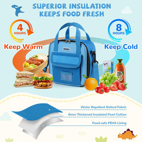 REDSHELL Almuerzo Niños, correa ajustable para llevar como bandolera o bolso.