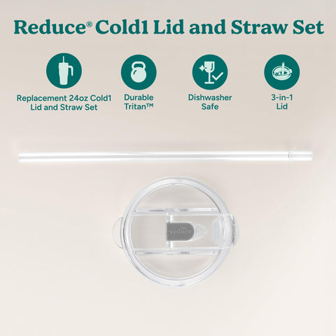 REDUCE Cold1 pajilla reutilizable de 10,6 pulgadas para beber cómodo.