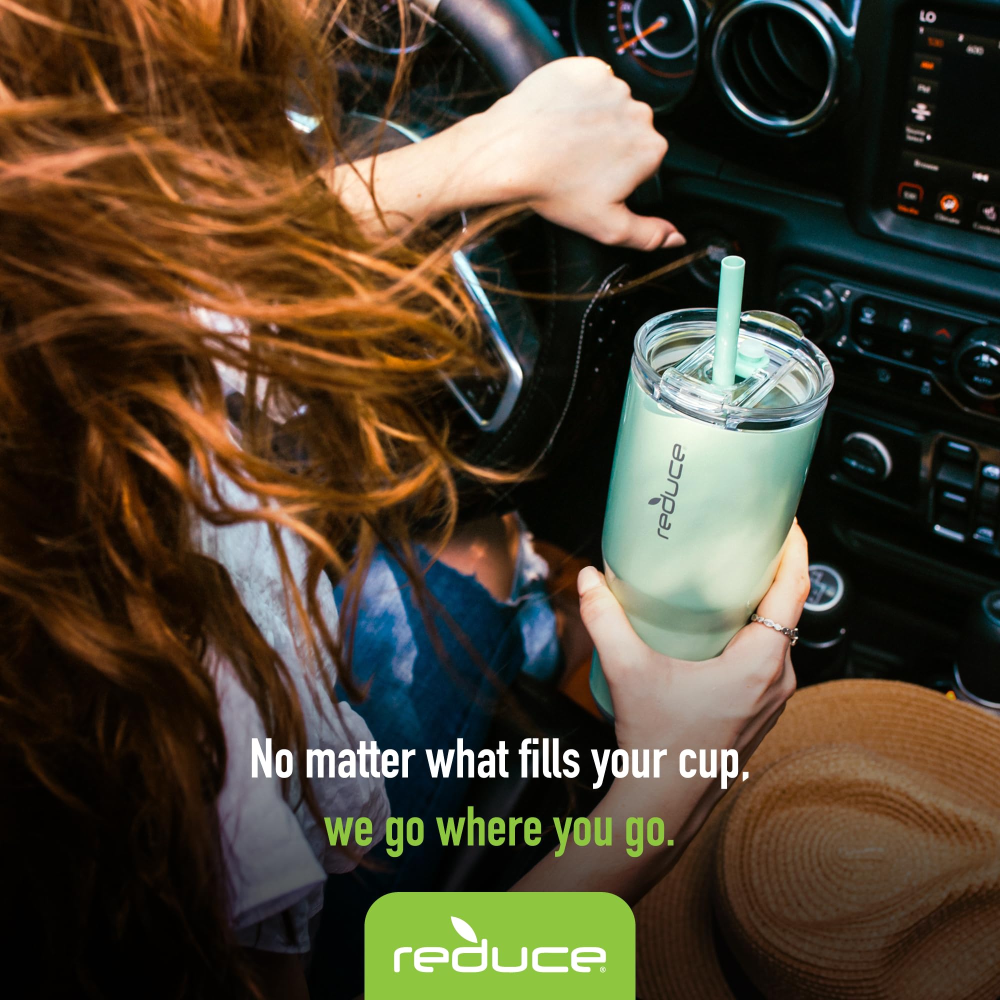 REDUCE Cold1 tumbler base suave que protege muebles y superficies.