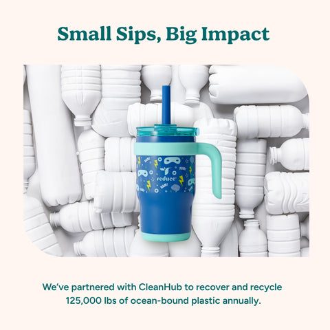 Vaso REDUCE Coldee, seguro para niños, ideal para meriendas fuera de casa.