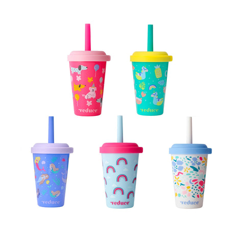 Vaso GoGo's para niños con tapa anti-derrame y color vibrante.