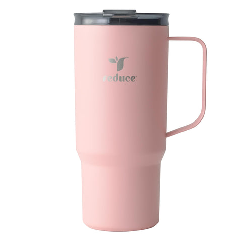 REDUCE hot1 frente muestra un vaso aislado de 24oz para mantener el café caliente durante el viaje.